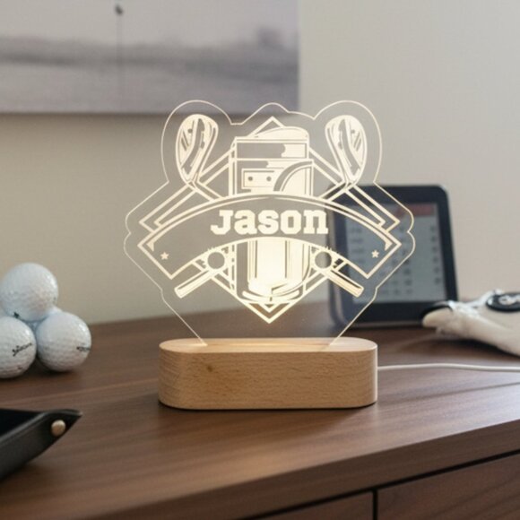 Golf Night Light – Personalized LED Lamp for Golfers - Picture 8 of 8